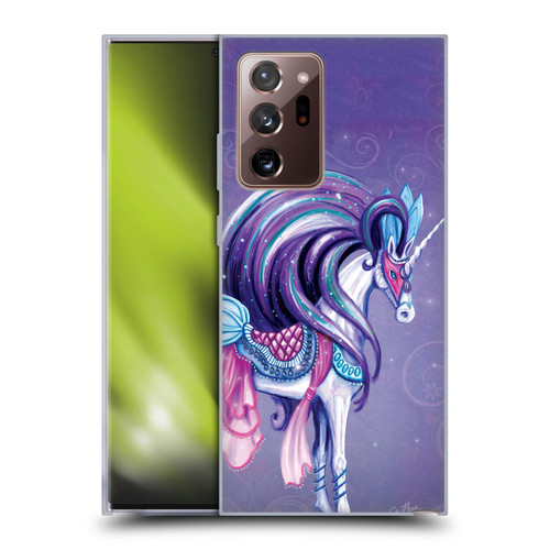 Rose Khan Unicorns White And Purple Soft Gel Case for Samsung Galaxy Note20 Ultra / 5G