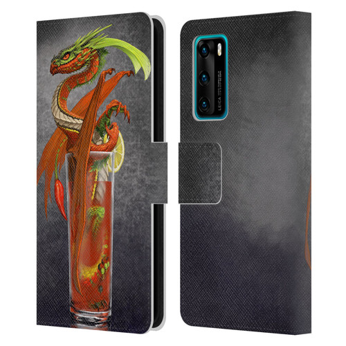 Stanley Morrison Dragons Red Tomato Bloody Mary Leather Book Wallet Case Cover For Huawei P40 5G