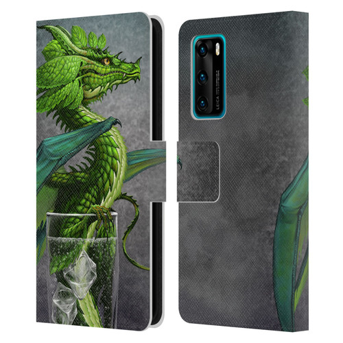 Stanley Morrison Dragons Green Mojito Drink Leather Book Wallet Case Cover For Huawei P40 5G