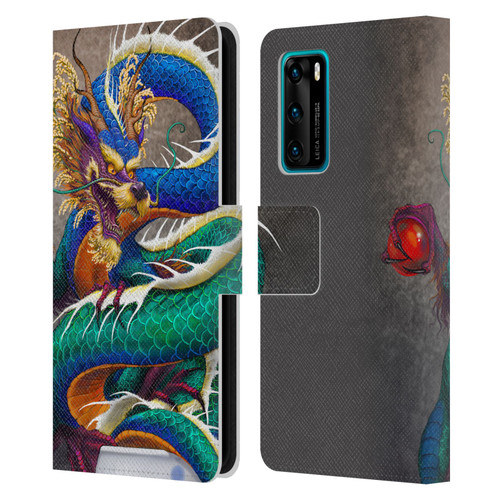 Stanley Morrison Dragons Asian Sake Drink Leather Book Wallet Case Cover For Huawei P40 5G