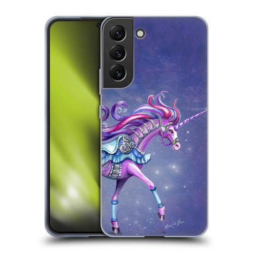 Rose Khan Unicorns Purple Carousel Horse Soft Gel Case for Samsung Galaxy S22+ 5G
