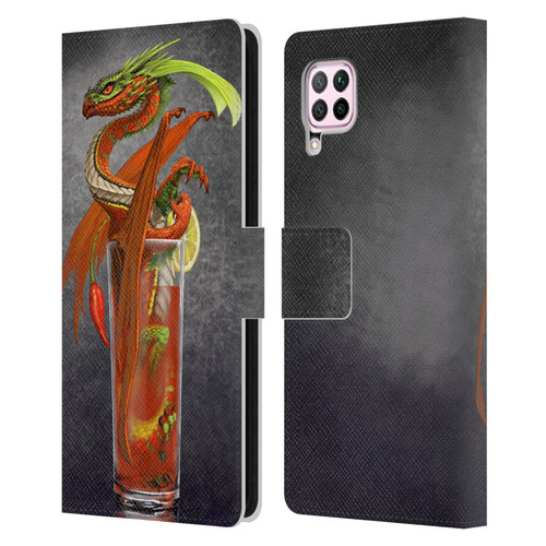Stanley Morrison Dragons Red Tomato Bloody Mary Leather Book Wallet Case Cover For Huawei Nova 6 SE / P40 Lite