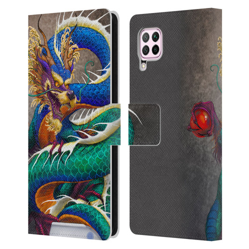 Stanley Morrison Dragons Asian Sake Drink Leather Book Wallet Case Cover For Huawei Nova 6 SE / P40 Lite