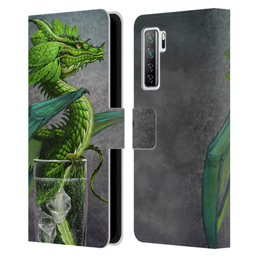 Stanley Morrison Dragons Green Mojito Drink Leather Book Wallet Case Cover For Huawei Nova 7 SE/P40 Lite 5G