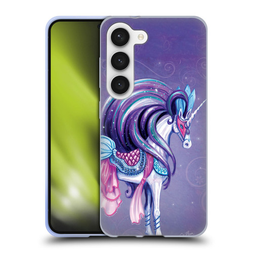 Rose Khan Unicorns White And Purple Soft Gel Case for Samsung Galaxy S23 5G