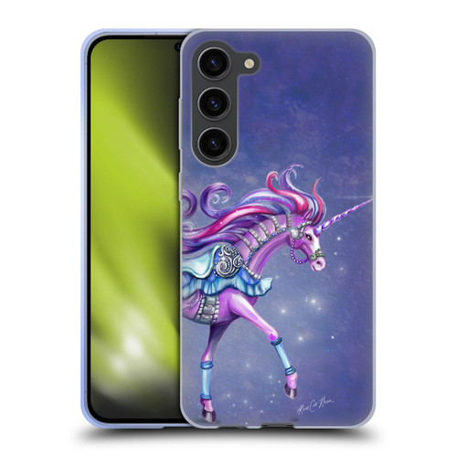 Rose Khan Unicorns Purple Carousel Horse Soft Gel Case for Samsung Galaxy S23+ 5G