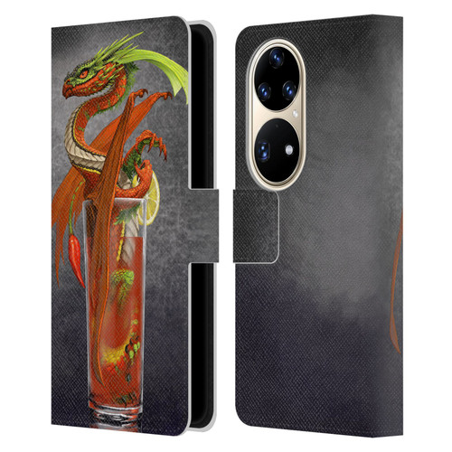 Stanley Morrison Dragons Red Tomato Bloody Mary Leather Book Wallet Case Cover For Huawei P50 Pro