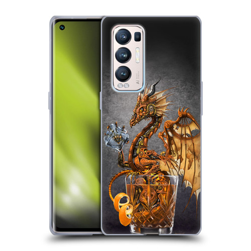 Stanley Morrison Dragons Gold Steampunk Drink Soft Gel Case for OPPO Find X3 Neo / Reno5 Pro+ 5G