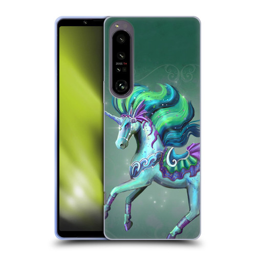 Rose Khan Unicorns Sea Green Soft Gel Case for Sony Xperia 1 IV