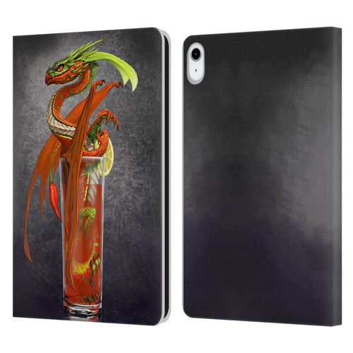 Stanley Morrison Dragons Red Tomato Bloody Mary Leather Book Wallet Case Cover For Apple iPad 10.9 (2022)