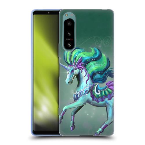 Rose Khan Unicorns Sea Green Soft Gel Case for Sony Xperia 5 IV