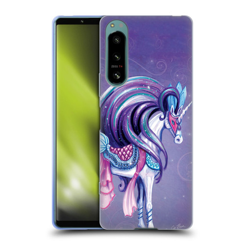 Rose Khan Unicorns White And Purple Soft Gel Case for Sony Xperia 5 IV