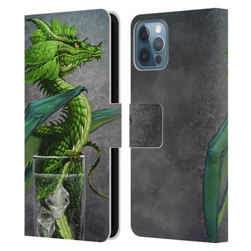 Stanley Morrison Dragons Green Mojito Drink Leather Book Wallet Case Cover For Apple iPhone 12 / iPhone 12 Pro