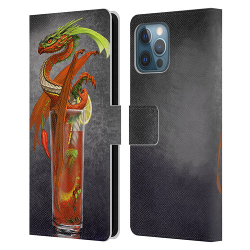 Stanley Morrison Dragons Red Tomato Bloody Mary Leather Book Wallet Case Cover For Apple iPhone 12 Pro Max