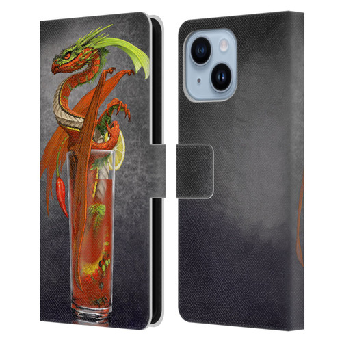 Stanley Morrison Dragons Red Tomato Bloody Mary Leather Book Wallet Case Cover For Apple iPhone 14 Plus