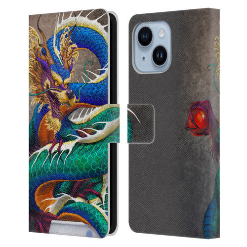 Stanley Morrison Dragons Asian Sake Drink Leather Book Wallet Case Cover For Apple iPhone 14 Plus