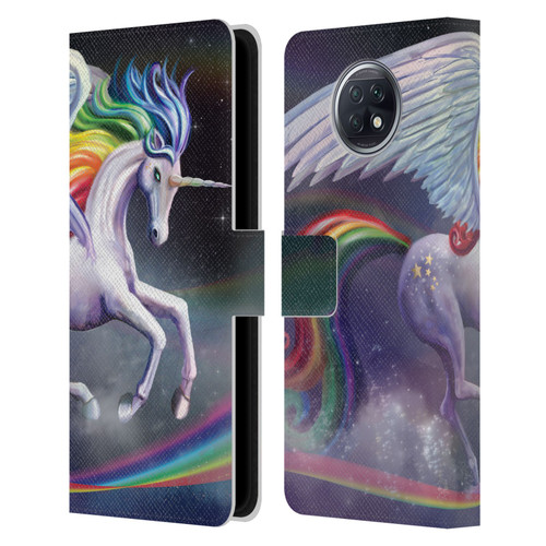 Rose Khan Unicorns Rainbow Dancer Leather Book Wallet Case Cover For Xiaomi Redmi Note 9T 5G