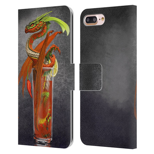 Stanley Morrison Dragons Red Tomato Bloody Mary Leather Book Wallet Case Cover For Apple iPhone 7 Plus / iPhone 8 Plus