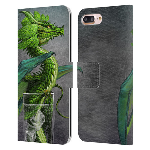 Stanley Morrison Dragons Green Mojito Drink Leather Book Wallet Case Cover For Apple iPhone 7 Plus / iPhone 8 Plus