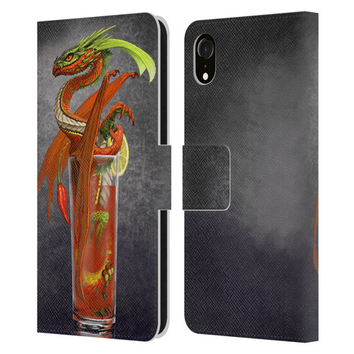Stanley Morrison Dragons Red Tomato Bloody Mary Leather Book Wallet Case Cover For Apple iPhone XR