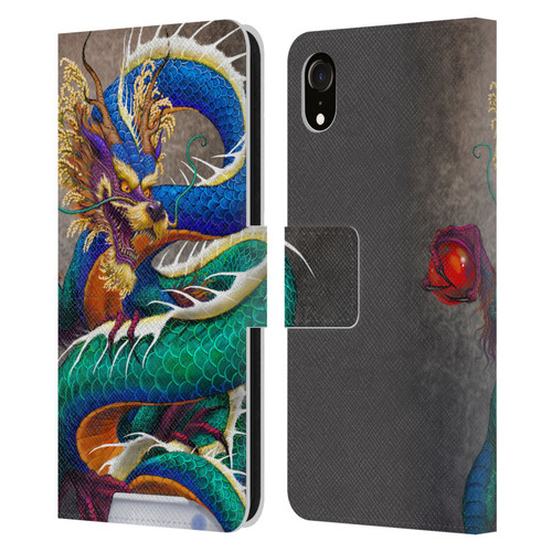 Stanley Morrison Dragons Asian Sake Drink Leather Book Wallet Case Cover For Apple iPhone XR