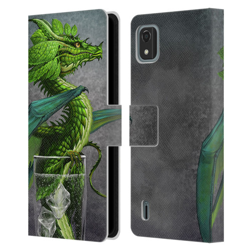 Stanley Morrison Dragons Green Mojito Drink Leather Book Wallet Case Cover For Nokia C2 2nd Edition