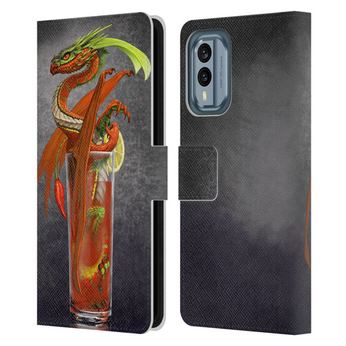 Stanley Morrison Dragons Red Tomato Bloody Mary Leather Book Wallet Case Cover For Nokia X30