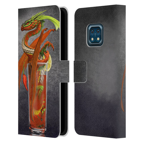 Stanley Morrison Dragons Red Tomato Bloody Mary Leather Book Wallet Case Cover For Nokia XR20