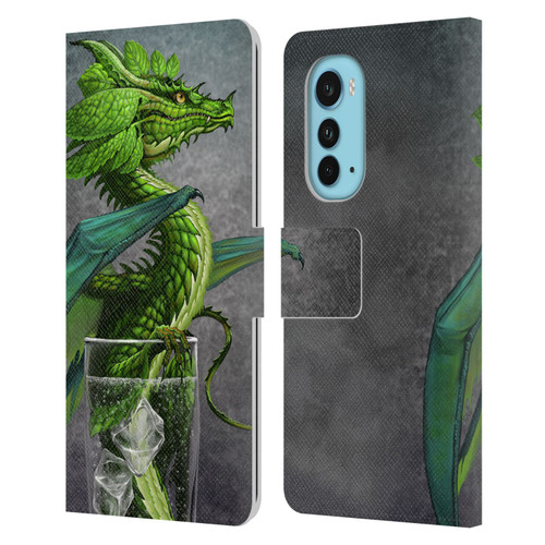 Stanley Morrison Dragons Green Mojito Drink Leather Book Wallet Case Cover For Motorola Edge (2022)