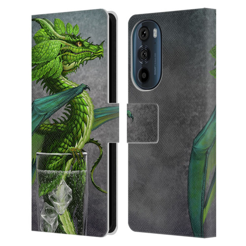 Stanley Morrison Dragons Green Mojito Drink Leather Book Wallet Case Cover For Motorola Edge 30