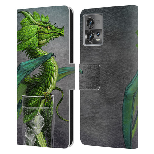 Stanley Morrison Dragons Green Mojito Drink Leather Book Wallet Case Cover For Motorola Moto Edge 30 Fusion
