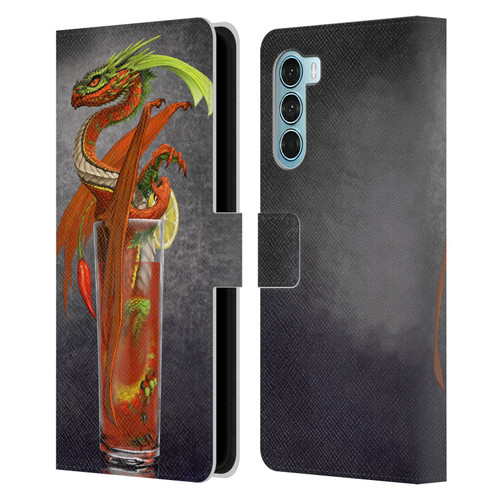 Stanley Morrison Dragons Red Tomato Bloody Mary Leather Book Wallet Case Cover For Motorola Edge S30 / Moto G200 5G