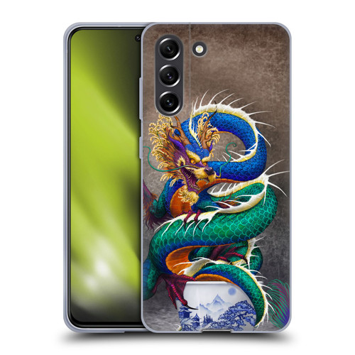 Stanley Morrison Dragons Asian Sake Drink Soft Gel Case for Samsung Galaxy S21 FE 5G
