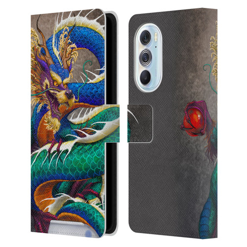 Stanley Morrison Dragons Asian Sake Drink Leather Book Wallet Case Cover For Motorola Edge X30