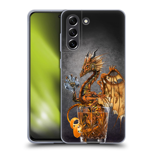 Stanley Morrison Dragons Gold Steampunk Drink Soft Gel Case for Samsung Galaxy S21 FE 5G