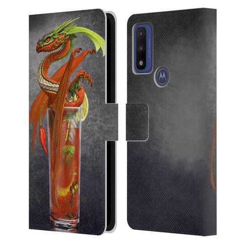 Stanley Morrison Dragons Red Tomato Bloody Mary Leather Book Wallet Case Cover For Motorola G Pure