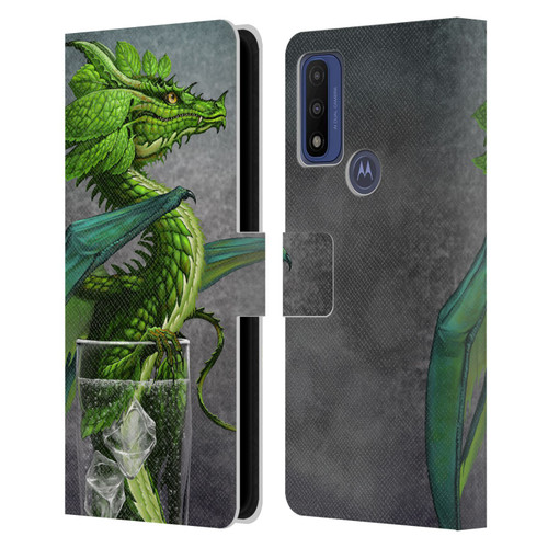 Stanley Morrison Dragons Green Mojito Drink Leather Book Wallet Case Cover For Motorola G Pure