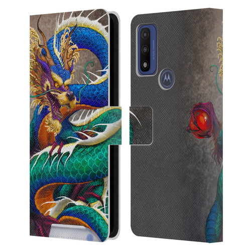 Stanley Morrison Dragons Asian Sake Drink Leather Book Wallet Case Cover For Motorola G Pure