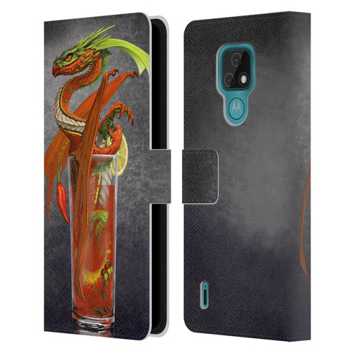 Stanley Morrison Dragons Red Tomato Bloody Mary Leather Book Wallet Case Cover For Motorola Moto E7