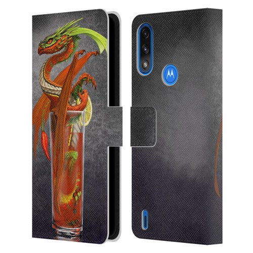 Stanley Morrison Dragons Red Tomato Bloody Mary Leather Book Wallet Case Cover For Motorola Moto E7 Power / Moto E7i Power
