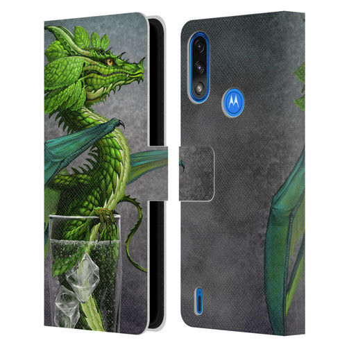 Stanley Morrison Dragons Green Mojito Drink Leather Book Wallet Case Cover For Motorola Moto E7 Power / Moto E7i Power