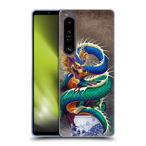 Stanley Morrison Dragons Asian Sake Drink Soft Gel Case for Sony Xperia 1 IV