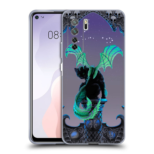Stanley Morrison Dragons 2 Gothic Winged Cat Soft Gel Case for Huawei Nova 7 SE/P40 Lite 5G