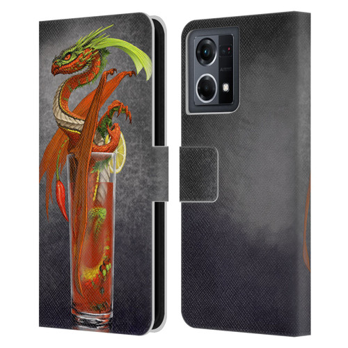 Stanley Morrison Dragons Red Tomato Bloody Mary Leather Book Wallet Case Cover For OPPO Reno8 4G