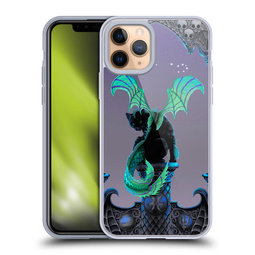 Stanley Morrison Dragons 2 Gothic Winged Cat Soft Gel Case for Apple iPhone 11 Pro