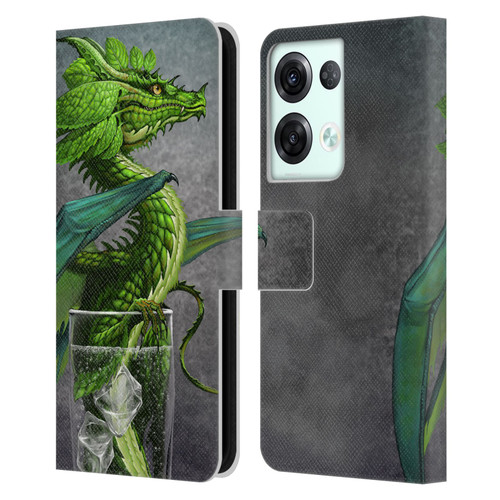 Stanley Morrison Dragons Green Mojito Drink Leather Book Wallet Case Cover For OPPO Reno8 Pro