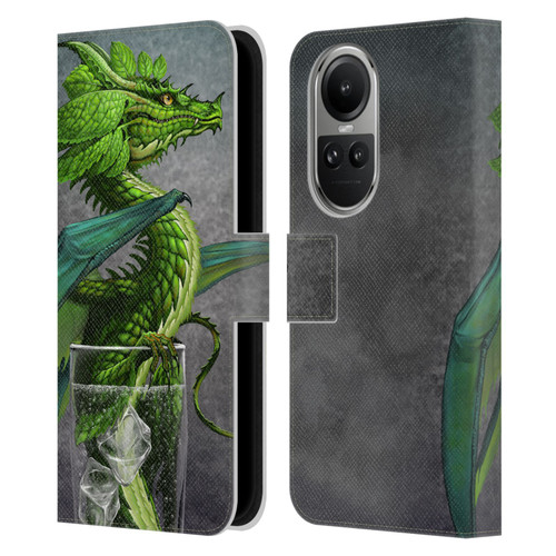 Stanley Morrison Dragons Green Mojito Drink Leather Book Wallet Case Cover For OPPO Reno10 5G / Reno10 Pro 5G