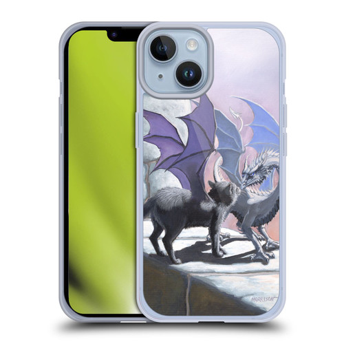 Stanley Morrison Dragons 2 Black Winged Cat Soft Gel Case for Apple iPhone 14