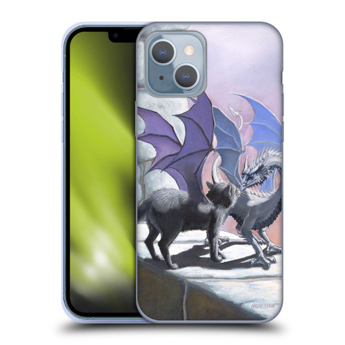 Stanley Morrison Dragons 2 Black Winged Cat Soft Gel Case for Apple iPhone 14