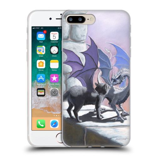 Stanley Morrison Dragons 2 Black Winged Cat Soft Gel Case for Apple iPhone 7 Plus / iPhone 8 Plus
